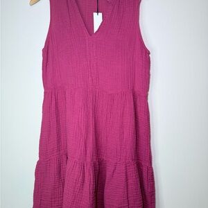 Michael Stars Fuchsia Sleeveless Mini Dress